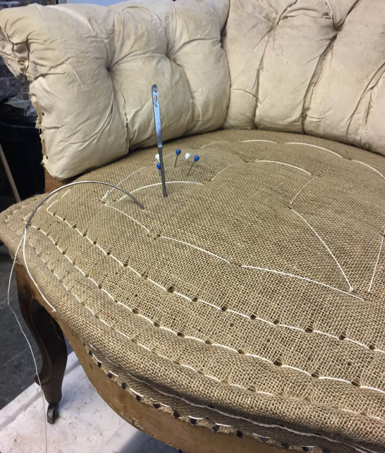 burlap_chair chaise en toile de jute